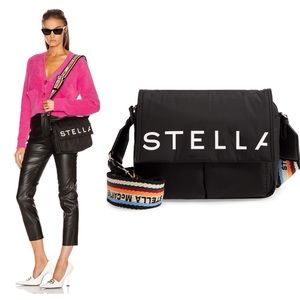Stella McCartney Logo Padded Nylon Messenger Bag